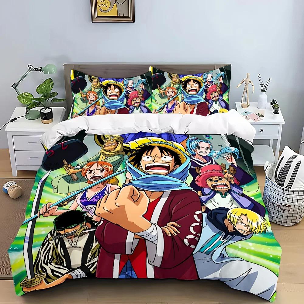 One Piece Luffy Duvet Cover Pillow Case Home Duvet Cover Set, Anime Boy Bedding Set 2/3pcs Bedroom Decoration, Boy Gift