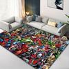 1pc Marvel Avengers Super Heroes Area Rug, Non Slip Floor Mat, Cartoon Character Design, Soft Velvet, Room Decor, Washable
