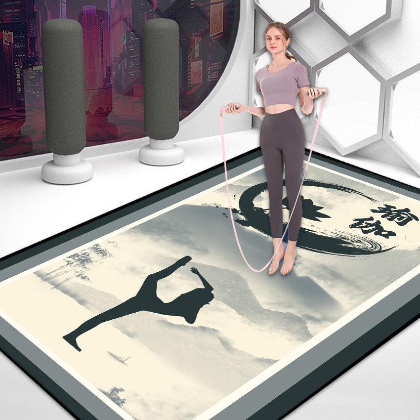 Soundproof Non-Slip Shock-Absorbing Exercise Mat for Skipping Rope, Yoga, and Dance Fitness