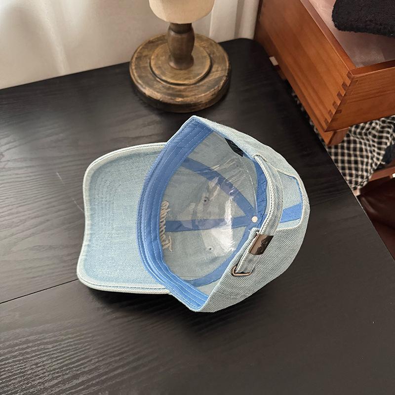 Early Spring Retro Korean Version Letter Embroidery Washing Baseball Hat Men Versatile Casual Japanese Baseball Cap Women