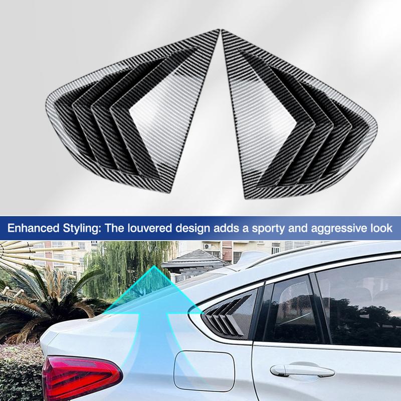 For BMW X4 F26 2014 2015 2016 2017 2018 Rear Side Window Louvers Air Vent Scoop Shades Cover Trim Blinds Car Accessories