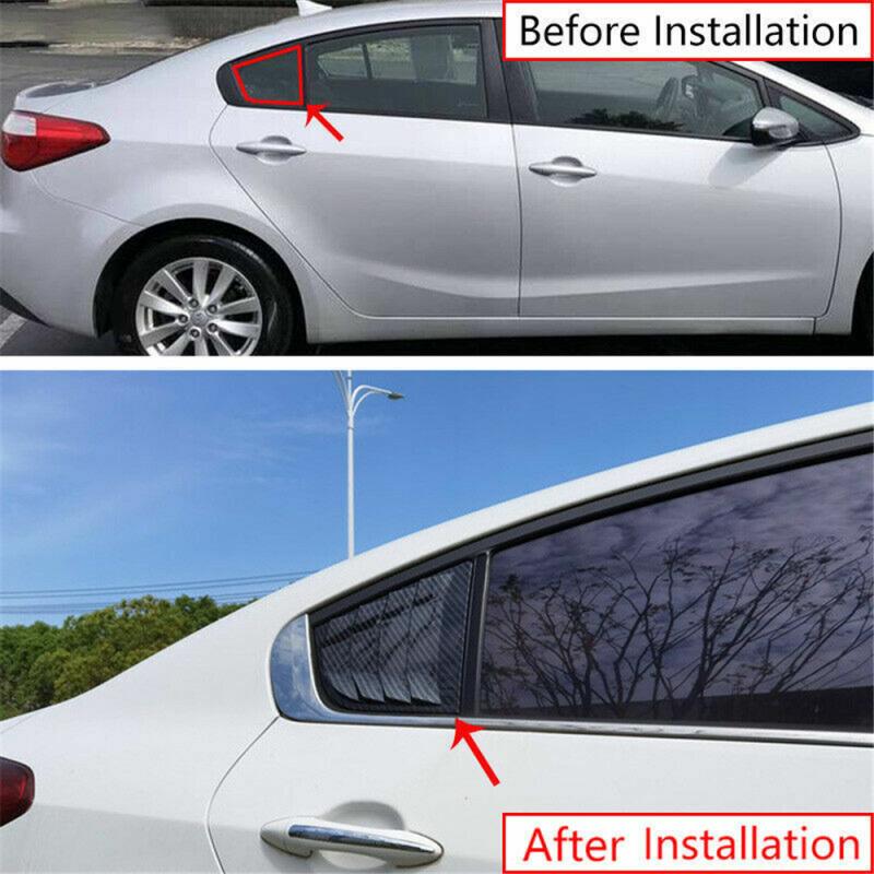 Für Kia Forte K3 2014-18 Seitenfenster-Lufteinlass Lamellenabdeckung Carbonfaser-Stil