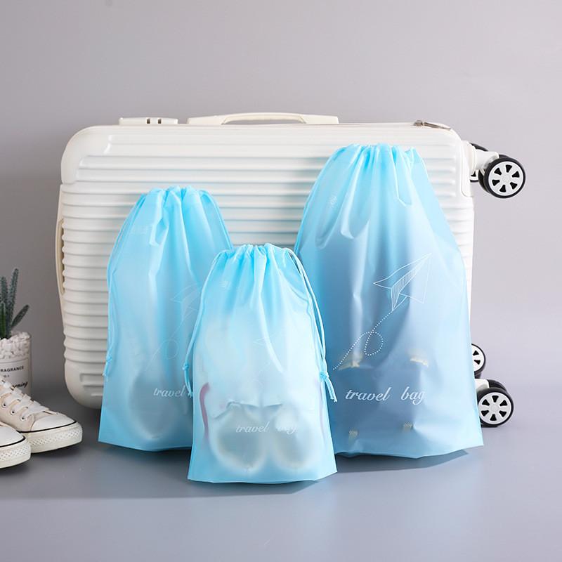 3PCS Cartoon Drawstring Bag Waterproof Travel Shoes Clothes Underwear Storage Bag Organizer Cute Wash Cosmetic Packaging Bag