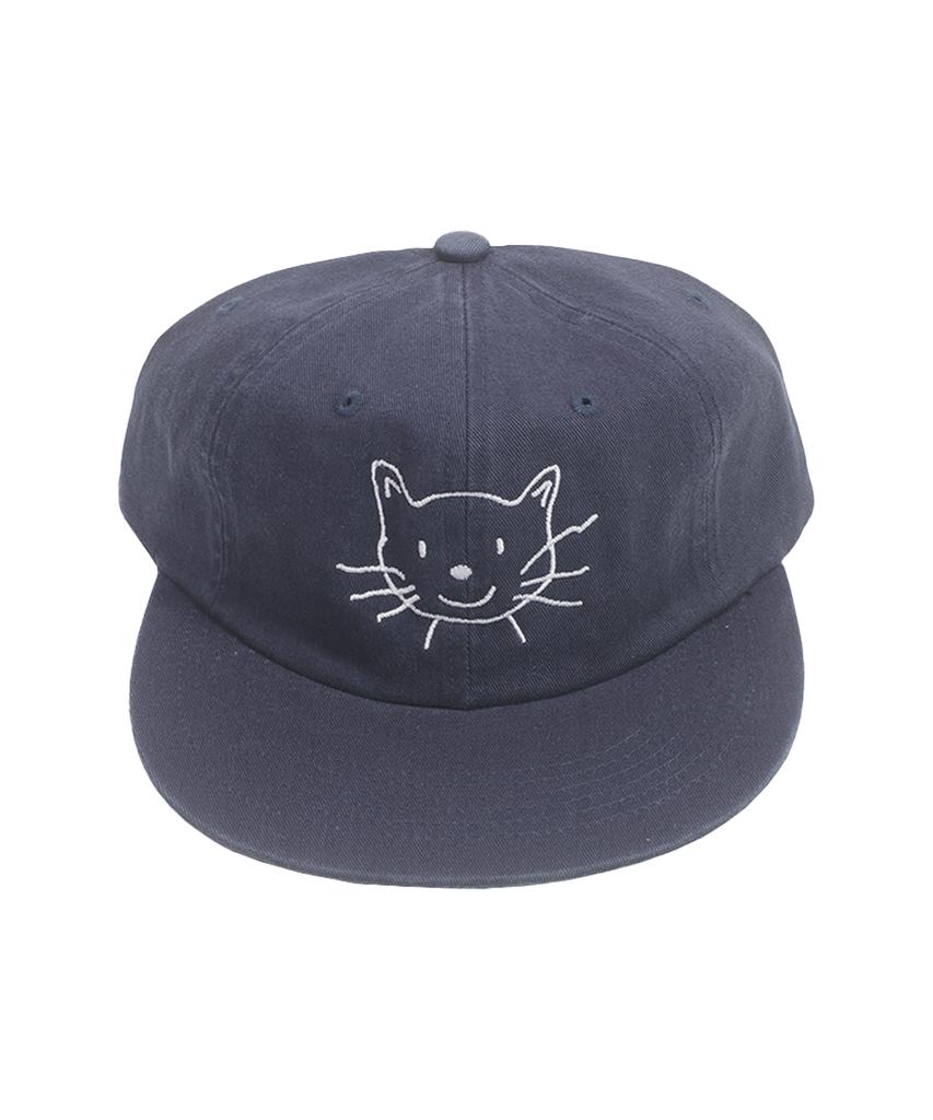 Eolaiteuaenggeul Cat Face Washed Cap (Navy)