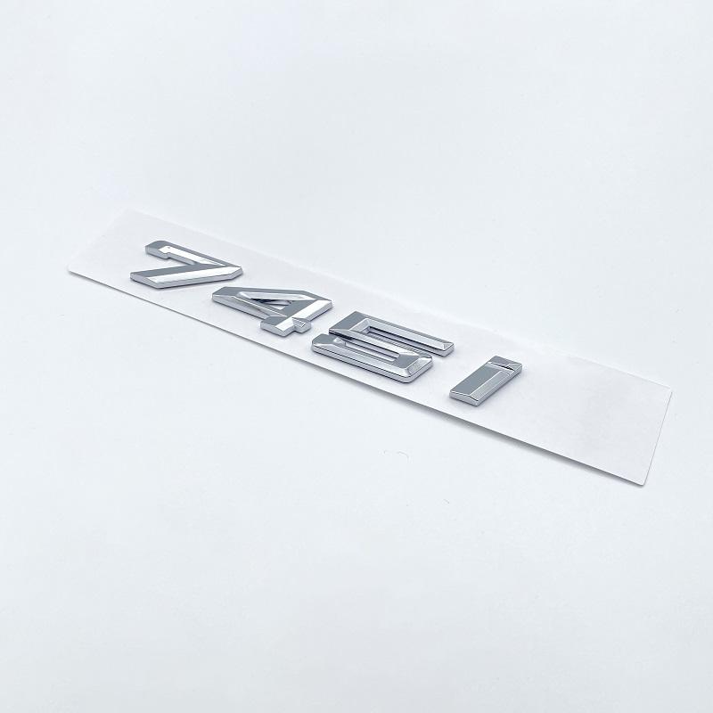 Chrome Black 730i 740i 745i 750i 760i ABS Emblem for BMW 7 Series F03 F04 G112 Car Tail Rear Trunk Logo Sticker Accessories Tx2