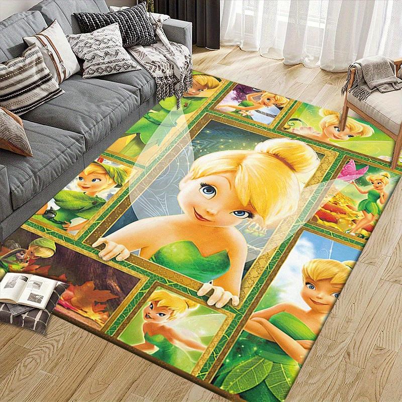 1 Stück Tinkerbell Teppich, Schlafzimmer und Spielzimmer, Langlebig, Fleckenbeständig und Leicht zu Reinigen, Wohnzimmer