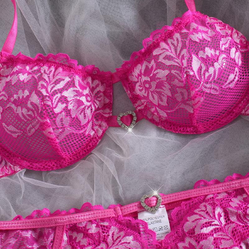 Sexy Bra Set European and American Sexy Alluring Lace Flirting Plus Size Character Erotic Underwear Set