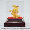 Flocked Gold Dragon Zodiac Ornament for Year of the Dragon - Wealth-Attracting Decoration and Business Gift