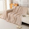 Sofa Cover  Dust Proof Sofa Cushion Cover Anti-cat Scratch Protection Cover Sofa Blanket Carpet Tassel Edge Waffle Couch Cover