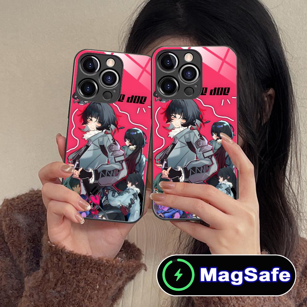 Zenless Zone Zero Jane Doe Phone Case for iPhone 17 16 15 14 13 12 11 Air Pro Max Plus Mini MagSafe Glass Colorful Cover Pretty