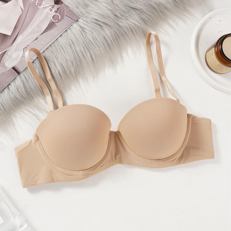 Seamless Wireless Push-Up Bra - Soft, Comfortable, and Invisible 1/2 Cup Underwear