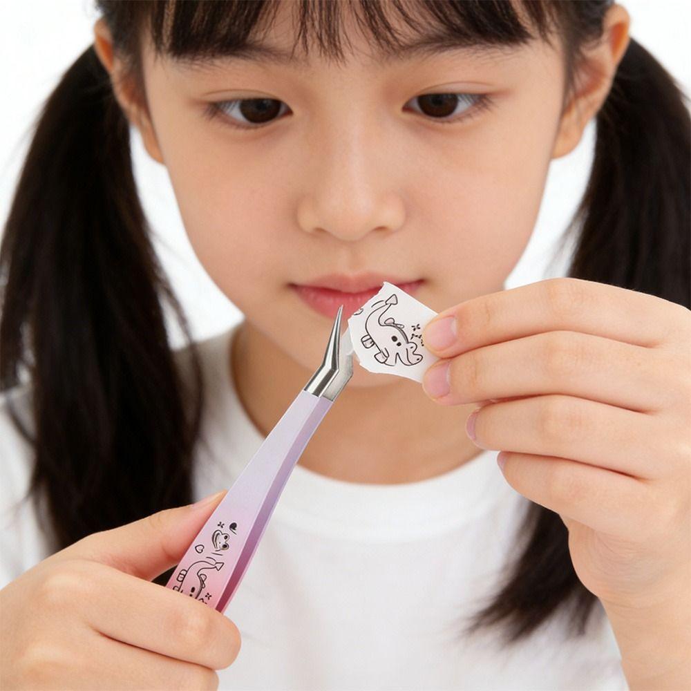 High Precision False Eyelash Tweezers Stainless Steel Eyelash Curler Beauty Makeup Tools