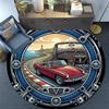 Classic Car Coastal Drive Round Area Rug Under Office Chairs Bedroom Living Room Home Decor