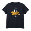 Flickors Daffy Duck Ansikte Bomulls T-shirt