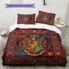 Gryffindor Pattern Bedding Quilt Set Quilt Cover Pillowcase Home Decoration Birthday Gift (1 * Duvet Cover + 2 * Pillowcase, Without Core)