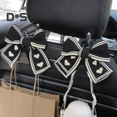 1/2 buc cârlige pentru tetiere auto, cârlige pentru geantă de mână, universale, instalare ușoară, design drăguț cu arc, cârlige de depozitare, decor interior auto