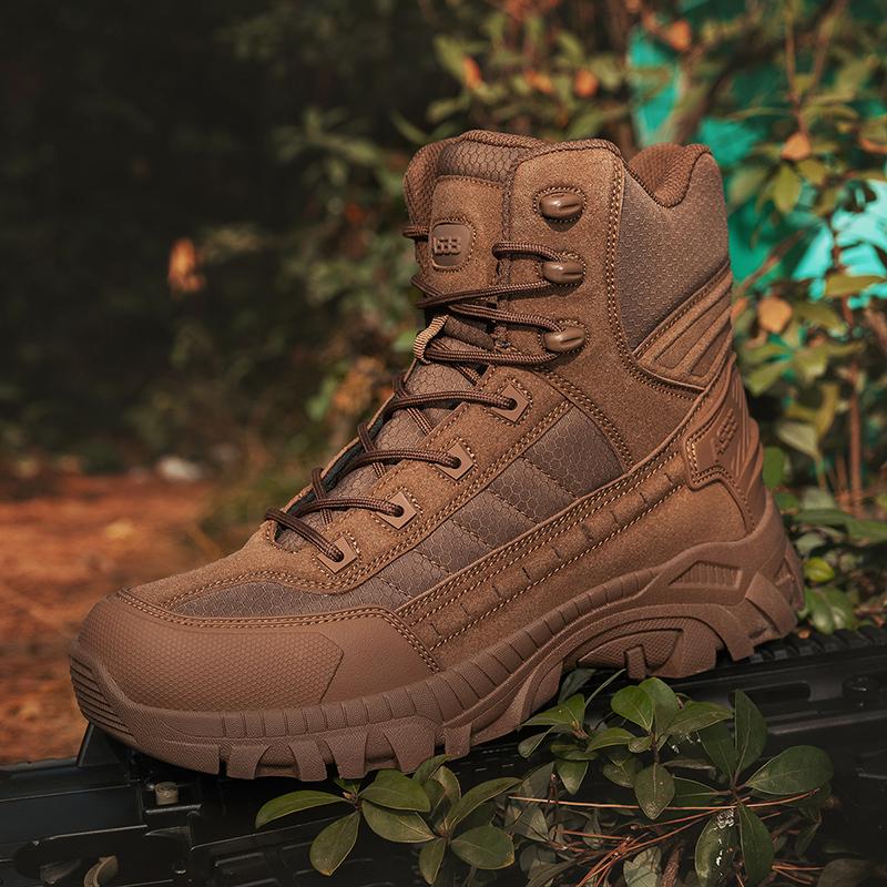 Men's Boots High Quality Hiking Boots Men's Outdoor Boots Non Slip High Top Training Boots Men's Plus Size Jungle Hunting Boots
