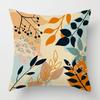 Home Decor Colorful Leaf & Swirl Digital Print Pillow Covers Pattern Cushion Cover Suitable For Sofa Bedroom Car Pillow Cover