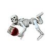 Funny Drinking Skeleton Statue Flower Pot Hugger Resin Skeleton Figurine Planter Pot Decoration for Garden Balcony Patio Lawn Fish Tank Decor