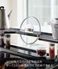 Yamazaki Stove Back Rack with Exhaust Outlet Cover for 60cm Stove Black W70XD18XH15cm Tower Sliding Type Exhaust Cover with Shelf 5269 Approx.
