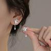 925 Silver Hollow Butterfly Stud Earrings For Women Luxury Designer Jewelry Hypoallergenic Accessories