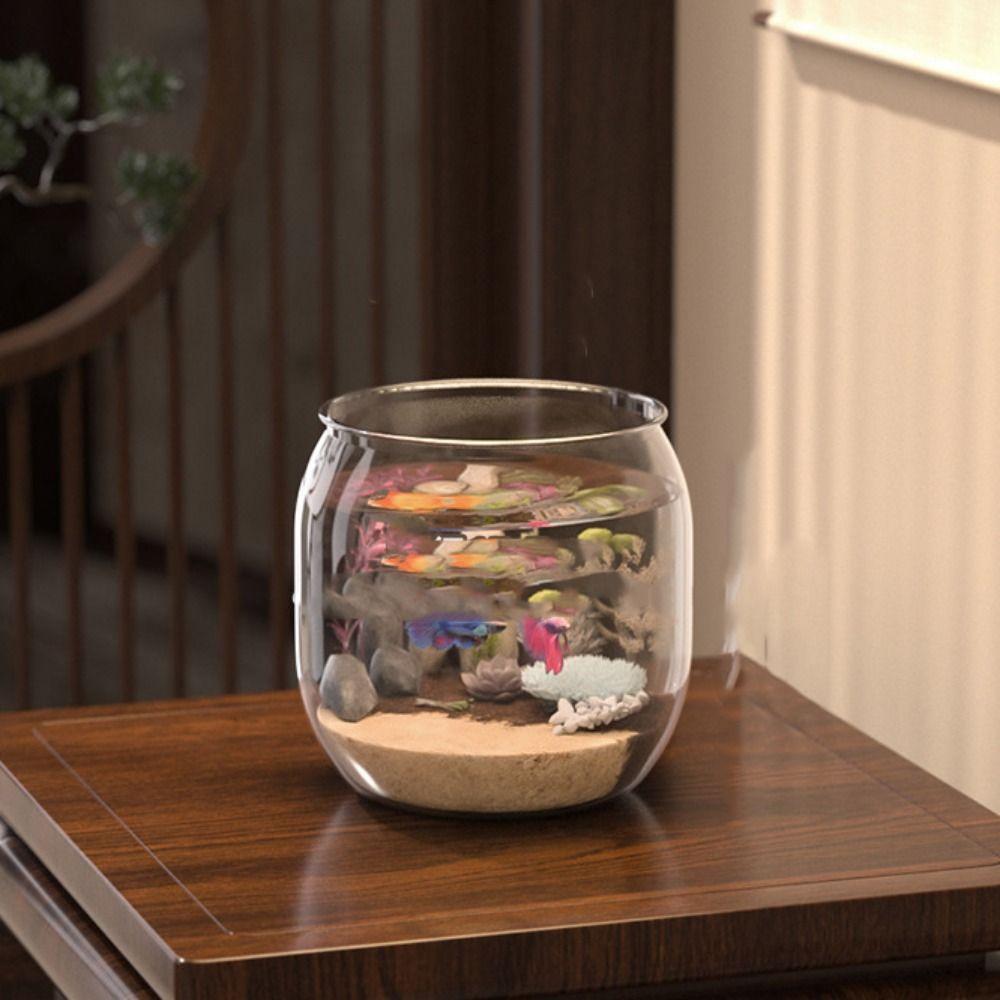 Plastic Ecological Tank Ultra Clear Creative Landscape Fish Tank Anti-broken Transparent Fish Bowl Living Room