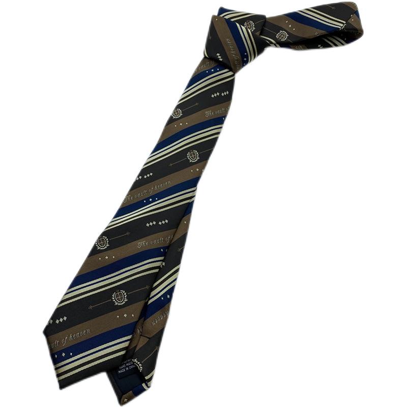 Handmade Japanese Vintage Dark Green Striped Tie - Retro College Style