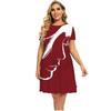 Malowanie twarzy Sukienki z nadrukiem Kobiety Luźna sukienka z krótkim rękawem Letnia obszerna mini sukienka z linii A Casual Ladies Plus Size Odzież