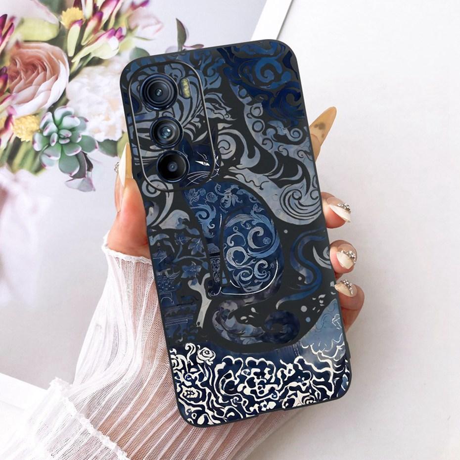 Cute Printing Phone Case For Motorola Edge 30 30Pro 30Neo Soft Black Silicone TPU Cases For MOTO Edge30 Pro Neo Covers Bumpers