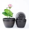 Flowerpot with Built-In Drainage System Rustic Style Garden Container Entryway Decorative Planter Barrel Flowers Herbs Vegetables Small Shrubs Balcony