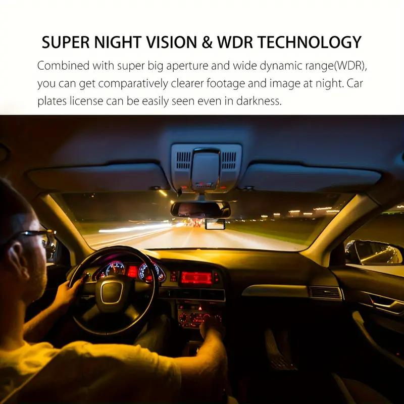 HD 1080P 4"Touch Screen IPS Dash Cam Front and Rear Camera CAR DVR Vehicle Black Box Night Vision Driver Video Recorder
