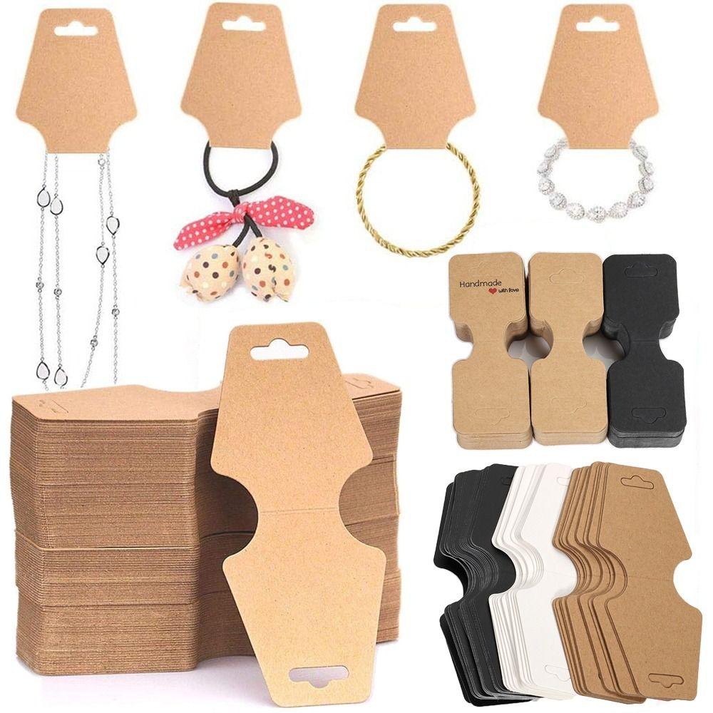 50PCS Accessories Jewellery Packing Card Paper Hanging Blank Tag Fashion Display Holder Cardboard