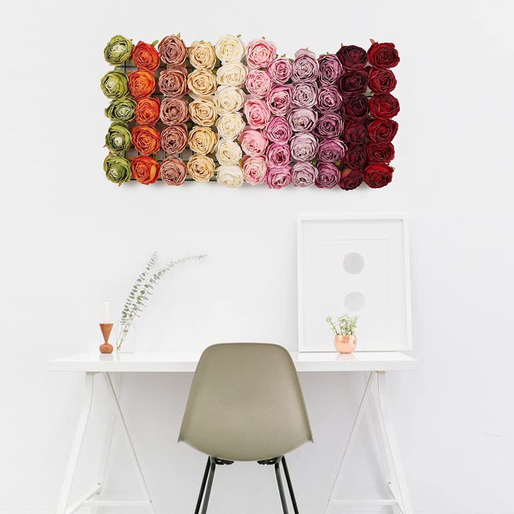 25 de bucăți de trandafiri albi, cap de flori artificiale, flori uscate vintage, cap de trandafir artificial, trandafir fals de mătase, pentru decorarea piesei centrale de nuntă