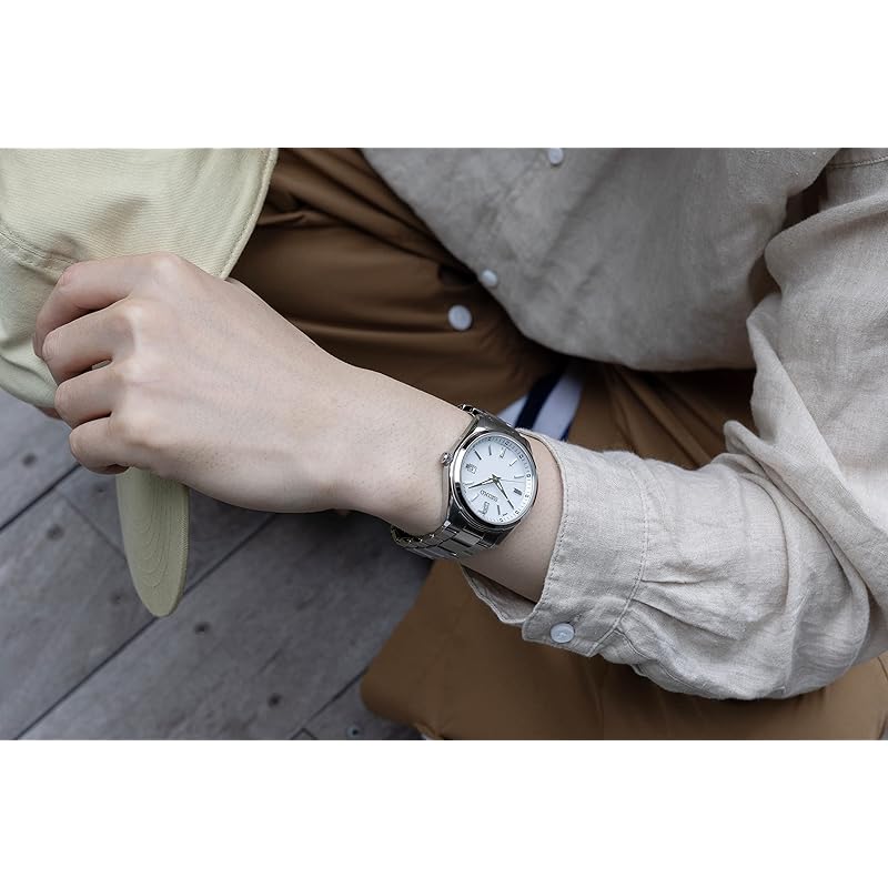 [Seiko Watch] SEIKO SELECTION SBTM317 Japanese-made men's wristwatch, solar-powered, radio-controlled, date calendar, white dial, 10 ATM water