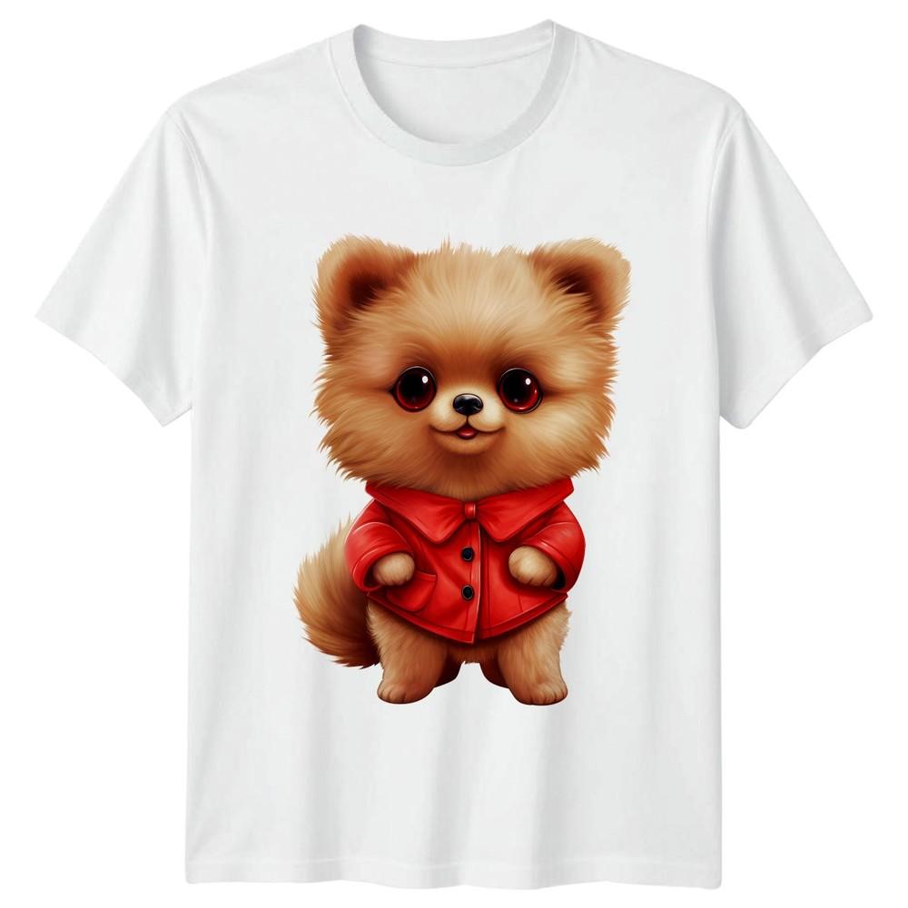 Pomeranian Puppy Dog Animals Unisex Graphic Tee Unisex Unisex Top Cute Pet