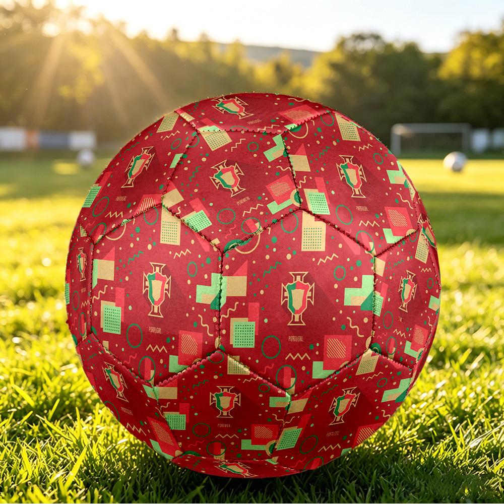 Portugal Football Printed Size 5 Soccer Ball Wear Resistant Standard Adult Training Football Fan Gift for Indoor Outdoor Match Sports