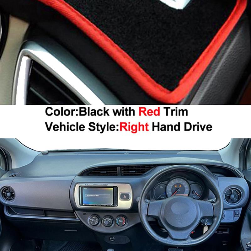 Car Auto Inner Dashboard Cover for Toyota Vitz 2012 - 2017 Center Console Protector Carpet Dashmat Sun-shade Accessories