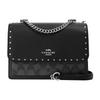 Coach Klare 22 Metal Chain Coated Canvas And Leather Crossbody Bag Small Women Bags Gray Black 90400-SVS3L
