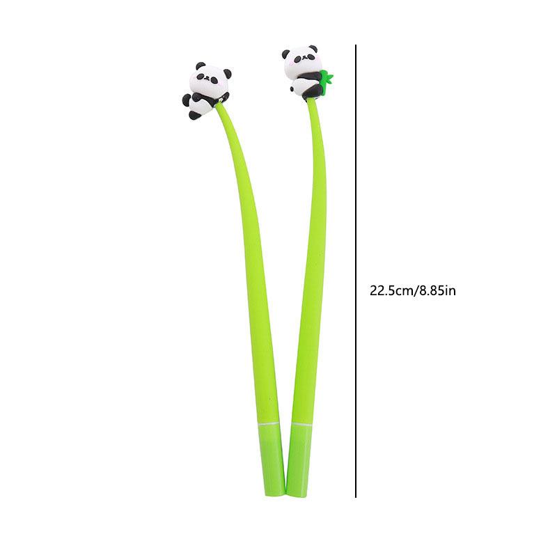 20pcs Panda Shake 0.5mm Neutral Pens Student Gift Cute Soft Creative Stationery Prize Cartoon Writing Supplies Rocking Pen Stationery for Student