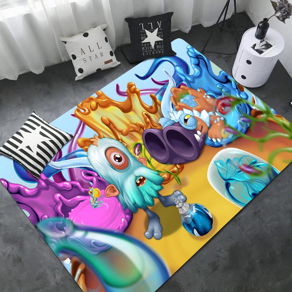 3D My Singing Monsters Kitchen Mat Washable Non-Slip Living Room Sofa Chairs Area Mat Kitchen Modern Home Decor