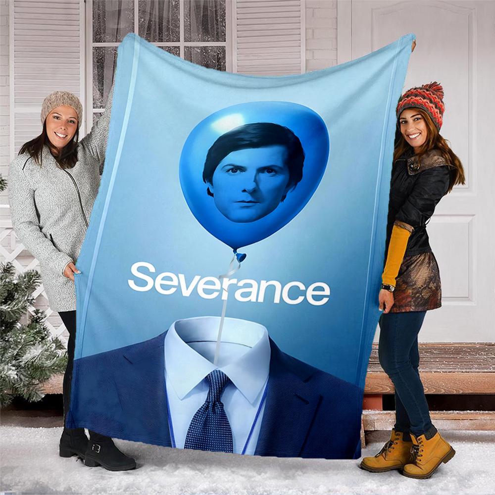 1pc Severance Outdoor Flannel Throw Blanket Soft, Cozy, Warm All Season, Machine Washable,