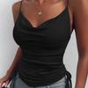 European and American Summer Solid Color Deep V-neck Tight and Sexy Casual Vest