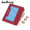 Baellerry Women's Short Purse Pu Leatehr Wallet Zipper Coin Purse Simple Fashion Card Hold Driver's License Key Holder