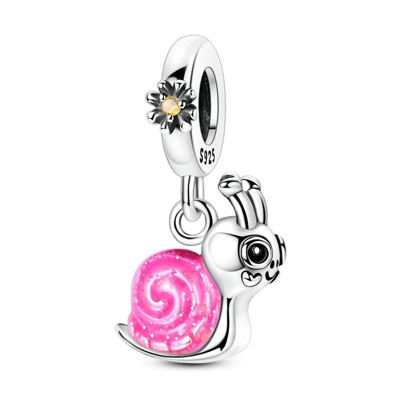 New Charms Beads Copper Shining Bear Rose Angel Elephant Sloth Charm Fit Bracelets Pendants Woman Jewelry Gift