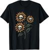 Skull Sunflowers Gothic Goth Creepy Cute Alt Grunge Y2K T-Shirt