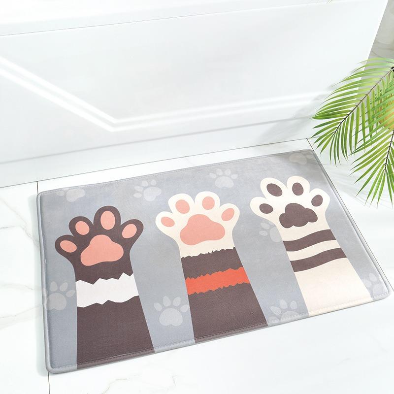 Rabbit Welcome Mat for Front Door Outdoor Entry Print Doormat Non Slip Kitchen Bedroom Footpad Home Indoor Decor Funny Kid Rug