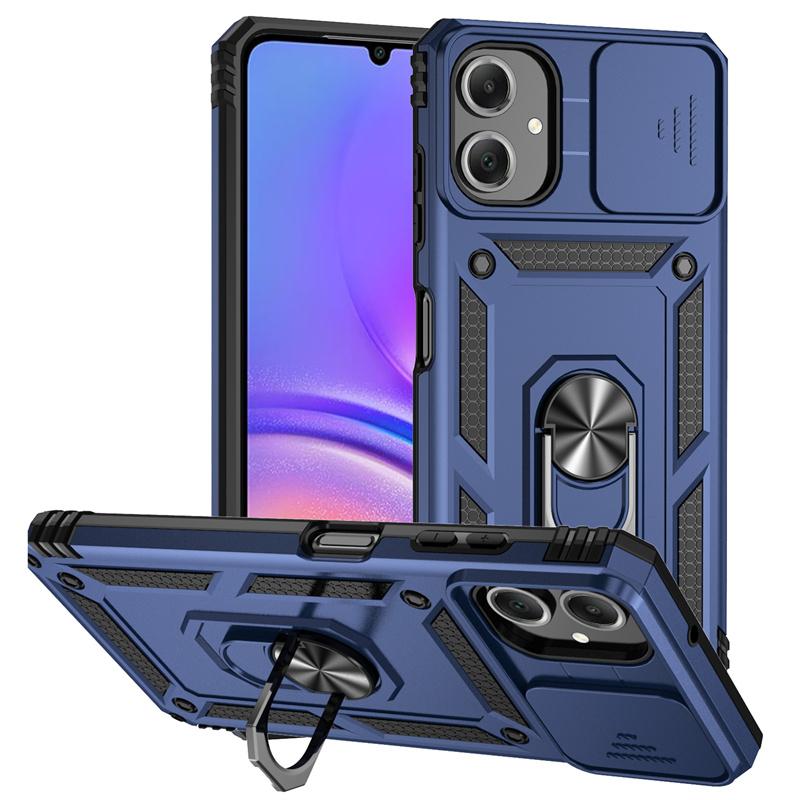 For Samsung Galaxy A07 Case Slide Lens Protector Armor Phone Cover for Sumsung A07 A 07 GalaxyA07 4G Ring Stand Shockproof Funda