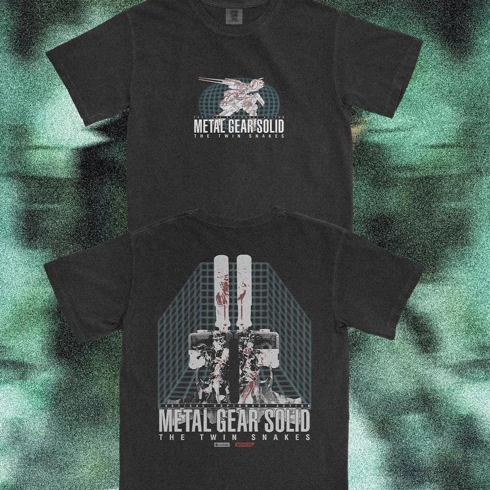 Vintage High Street Spill Topp Metal Gear Solid Snake Fantastisk Ren Bomull Skjorter Rund Hals Hjertevarm Gave T-skjorte Unisex