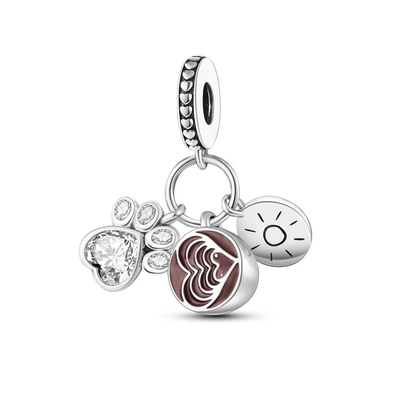 Copper Metal chocolate Candy Coffee Strawberry Cake Afternoon Tea Charm Bead Components Bead Components Compatible With 4MM hole diamete Bracelets Do