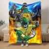 1 stuks, Power Rangers Dino Charge Groene Ranger Woondecoratie Deken, Perfect voor Bank, Bed, Reizen, Kamperen, Auto, Strand, Kantoor dutje, Zachte Plaid Cadeau voor F